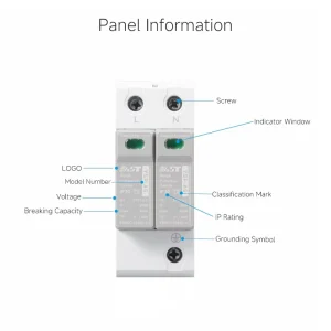 2P 275V AC Surge Protection Device (SPD) 20KA