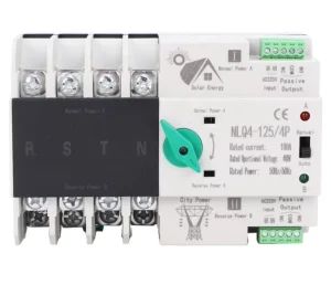 2P 3P 4P 16A-125A PC ATS Dual Power Automatic Transfer Switch 6kA Breaking Capacity <100ms Transfer Time for Photovoltaic