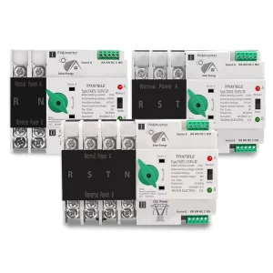 2P 3P 4P Din Rail ATS PV Inverter Dual Power Automatic Transfer Selector Switches Uninterrupted 63A 100A 125A Photovoltaic Solar
