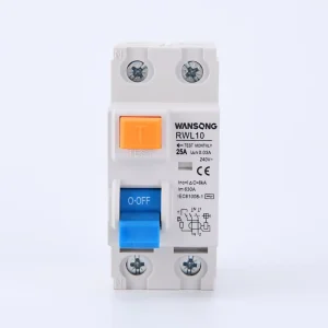 2P 4000V 6kA RCCB Miniature Circuit Breaker 25A 32A 40A with CE Certification Rail Mounting