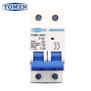 2P 400V~ 50HZ/60HZ Circuit Breaker AC MCB Safety Breaker C Type