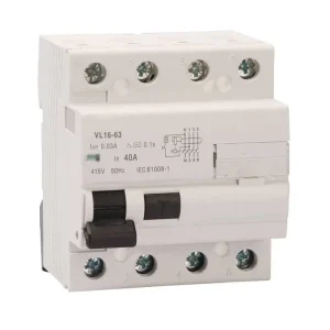 2P 4P RCCB Residual Current Circuit Breaker AC Type RCD CE 25A 40A 63A 6kA 10kA 10mA 30mA 100mA 300mA Copper Material