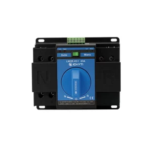2P 63A 100A 125A Mini Dual Power Automatic Transfer Switch 2-input 1-out ATS Emergency Power Transfer Switch