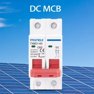 2P DC 1000V Mini Circuit Breaker Battery Switch for Solar PV Systems 10A 16A 20A 25A 32A 40A 50A 63A MCB with 1P 3P Protection