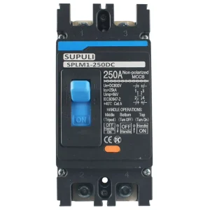 2P DC MCCB 150A 200A 250A DC 600V 1000V Molded Case Circuit Breaker