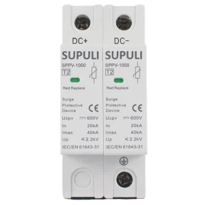 2P DC SPD 600V Surge Protective Device for PV Solar System