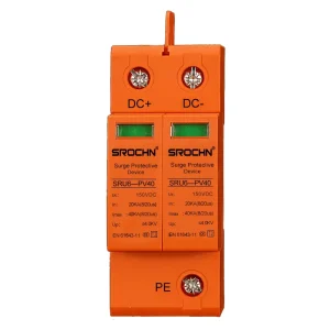2P DC150V T2 Type Surge Protection Device 40kA Max Discharge Current for Lightning Protection Photovoltaic DC