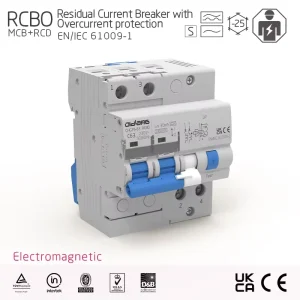 2P RCBO MCB+RCD Residual Current Circuit Breaker Overcurrent Protection Electromagnetic Copper AC 10kA Industrial Household