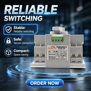 2P Single Phase Automatic Transfer Switch 220V 6kA 63A Frame Current Industrial Household Use