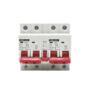 2P+2P Dual Power Manual Transfer Switch Mini MTS 230V 50 60Hz Differential Interlock Circuit Breaker 100A 63A 32A