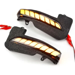 2PCS LED Dynamic Turn Signal Side Rearview Mirror Indicator Blinker Light for Toyota Fortuner Hilux Innova Yellow