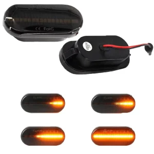 2Pc Dynamic LED Side Marker Signal Light Indicator Lamp for SEAT Ibiza 6L Leon 1M Altea Alhambra Exeo Toledo Cordoba Arosa