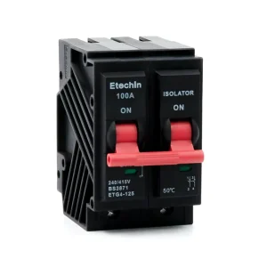 2p Main Switch Function Disconnector Isolator Circuit Breaker 40A 60A 80A 100A 125A Low Voltage Manufacture Oem