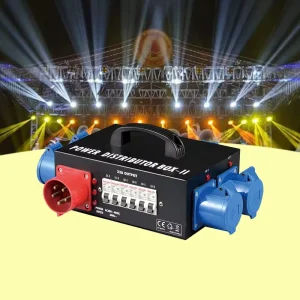 3 Phase 308V 32A Power Distribution Box with 6x16A CEE 3P Output EMC LVD Certified for Stage Lighting
