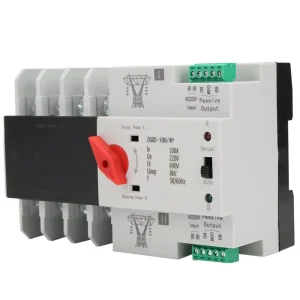 3 Phase 63A 80A 100A Adjustable Automatic Over Under Voltage Over Current Protection Phase Selector ATS Transfer Switch