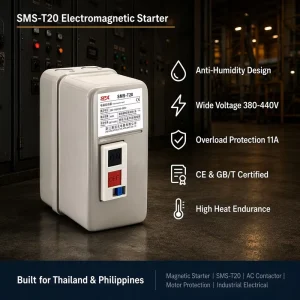 3 Phase Magnetic Starter 380/440V 50/60Hz Pre-Assembled Motor Controller With Overload Relay For Water Pump Rice Mill