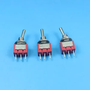 3 Pin Right Angle Mini Toggle Switch 3A 250VAC PCB Mount Metal Toggle Switch for Instrument Control Electronics