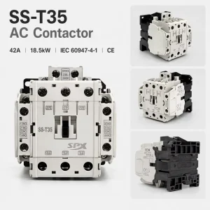 3 Pole 42A AC Coil Electric Contactor 220 240V Circuit Rating S T Magnetic Contact DIN Rail Switch 380V Silver Contact 110V Main