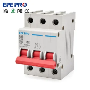 3 Pole DIN Rail Mount Circuit Breaker 63 Amp 240V AC Miniature Circuit Breaker Thermal Magnetic Trip AC Disconnect Switch MCB