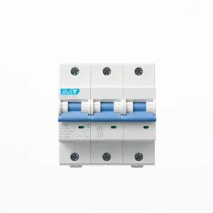 3-Pole Miniature Circuit Breaker (MCB) Copper & PA66 Material DIN Rail Mounting Industrial Circuit Protection