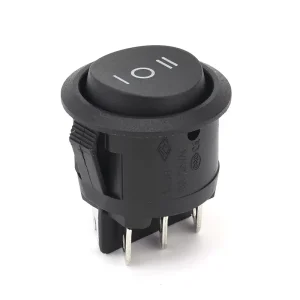 3 Positions 2pin 3pin 4pin 6pin Black White PA6 Selflocking Snap On KCD1 N 125V 250V Round Rocker Switches