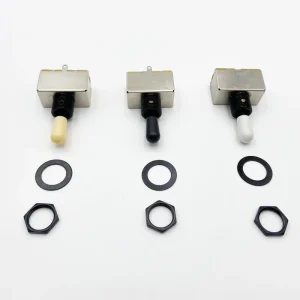 3 Way Enclosed Toggle Switch Pickup Selector with Black Plastic Cap for LP Electric Guitar Chrome Metal Guitar Accessories