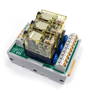3 Ways 220VAC Single Pole Double Throw Relay Module RJ1S CL A220 Relay Output Terminal Block for PLC Automation Control