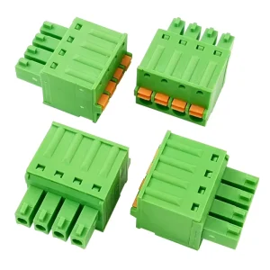 3.50mm Green PA66 Spring Clamp Female Plug Terminal Block for PCB Board