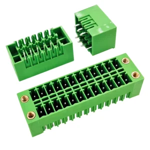 3.50mm Pitch Plug in PCB Terminal Block Flanged Straight Pin Header with Low Profile Double Row Design