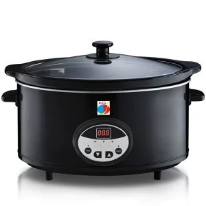 3.5QT 4.5QT 6.5QT Stainless Steel Industrial Digital Electric Crock Pots Square Slow Cooker with Carrier Bag and Sous Vide