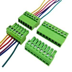 3.5mm Pitch Male Female Complete Terminal Block Plug with Screw Type Pin Header for Wire to Wire Connection