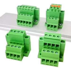 3.81mm Pitch Male Female Complete Set Flanged Terminal Block Panel Mount Plug in Type with Multiple Plug Options Solderless
