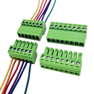 3.81mm Pitch Male Female Complete Terminal Block Plug with Screw Type Pin Header for Wire to Wire Connection