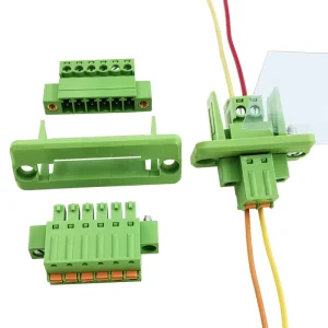 3.81mm Pitch Panel Through Wall Male and Spring Female Terminal Block Connection