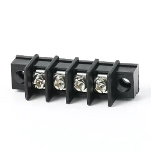 300V Barrier Terminal Blocks Strip 7.62mm Pitch Screw PCB Connectors PA66 10A Rated Current for Industrial Use