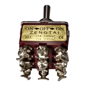 303 9 pin 3 position SPDT Toggle Switch 250V Three phase Metal Electrical Equipment Switch