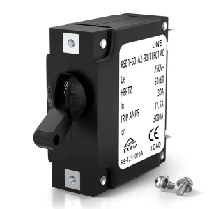 30A Single Pole Hydraulic Magnetic Circuit Breaker 80V DC 240V AC Panel Mount Toggle Switch for Automotive Marine RV
