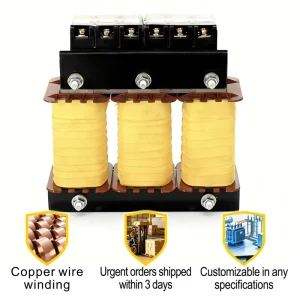 30kVar/14% Low Voltage Three Phase Series Iron Core Copper Filter Reactor Transformer & Capacitors Reactor 0.48kV Rated