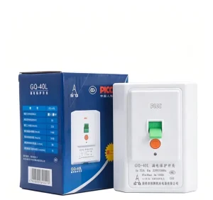 32A 230V Residual Current Earth Leakage Circuit Breaker GQ-40L Switch for Air Conditioner Water Heater 5kg