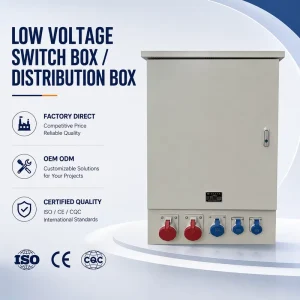 380V 220V Low Voltage Switch Box Industrial Power Distribution Box with Sockets Outdoor Weatherproof Electrical Control Panel