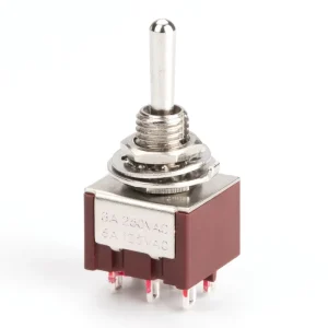 3A 250VAC 6A 125VAC Toggle Switch ON-ON-ON 3 Position Toggle Switch Miniature Toggle Switch 6 Pin With 6 Solder Terminals