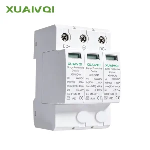3P 1200V DC Surge Protective Device CE Approved Solar PV Lightning Arrester SPD