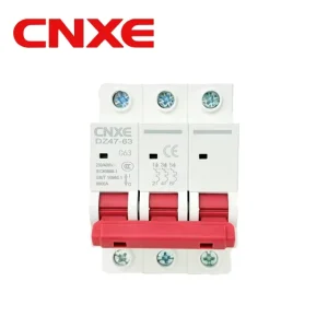 3P 230/400V 63A Photovoltaic Miniature Circuit Breaker 4kA Breaking Capacity Copper Material Rail Mounting 50/60Hz MCB