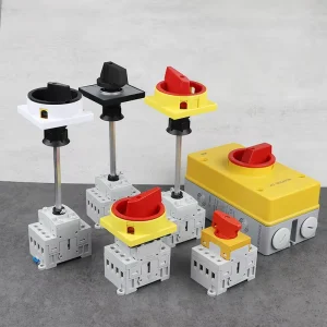 3P 4P 32A ON-OFF Padlock Panel Load Break Isolator Switch With Long Bar Cam Switch for Electrical Cabinet