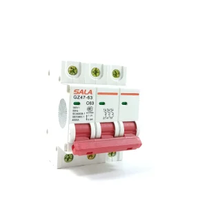 3P 63A Miniature Circuit Breaker Three Phase Power Protection MCB