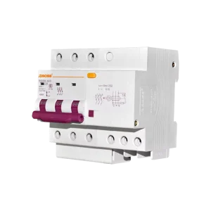 3P 63A RCBO Circuit Breaker with Earth Leakage Overload Protection AC 230 400V