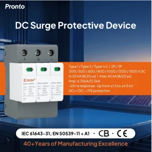 3P DC SPD 20kA 40kA Solar System Electronic Equipment Household Industrial Lightning Protection T2 1000V Surge Protector