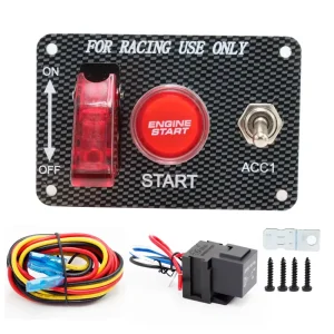 3P ON OFF 20A SPDT Copper Toggle Switch Panel 12V Racing Ignition Start Engine Switch Transparent Red Guard Electrical Equipment