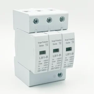3P SPD Surge Protection Device T2 80KA 100KA UC 385V Lightning Arrester for Power Grid Electronic Equipment