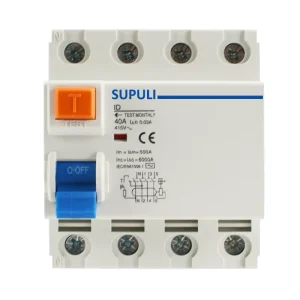 3P+N Residual Current Circuit Breaker ELCB RCCB RCD RCBO 25A 40A 63A AC B A Type Differential Circuit Breaker